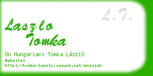 laszlo tomka business card
